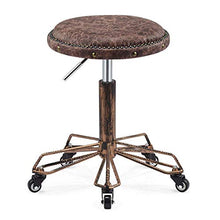 Poltrone Nubao Estetiste Sgabello con rotelle, estetiste Sgabello con Brown PU Sedile in Pelle Sintetica, Altezza Regolabile 48-62 cm, Peso 160 kg supportati, Strumenti Scopare Stoolfor Mano |Leggero
