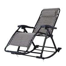 PAKUES-QO Zero Gravity Lounge Sedia Pieghevole Lettino Prendisole Sedie a Dondolo da Giardino per Piscina, Patio, Spiaggia, Cortile Sedile in Tessuto ad Alta densità Supporto Regolabile 440 libbre