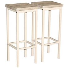 yelloo MOD. RICCIONE Rimini Set 2 SGABELLI Beige Alti 78 cm Bar Sgabelli Alti Sgabelli da Bar Sgabelli Bar Cucina