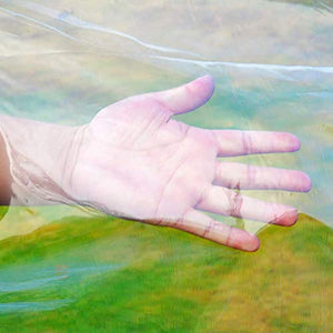 Trasparente incatramata con bordo risvoltato, resistente, trasparente, resistente agli agenti atmosferici Tela cerata, tettoie e Teloni, pieghevole, delle piante Tetto, Protezione Pioggia,2*2m