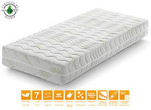 Marcapiuma - Materasso Singolo Lattice 90x200 alto 18 cm - SEVENLIFE 18 - 100% Lattice Medio/Morbido - 7 zone Ergonomico Rivestimento Aloe Vera sfoderabile Antiacaro Antibatterico 100% Made in Italy