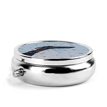 Scatola rotonda per medicina portatile, mini pillole in metallo, dispenser per pillole, borsa da tasca, regalo da viaggio, levrieri