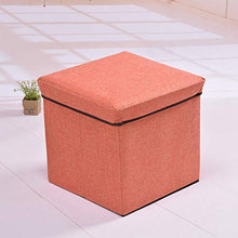 yanpengjuan Scatola di Immagazzinaggio Pieghevole, Cubo Poggiapiedi, Scatola di Giocattoli Pieghevole 30x30x30cm (Rosso)
