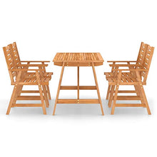 vidaXL Set da Pranzo da Giardino 5 pz in Legno Massello di Acacia