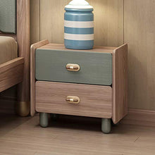 Comodino Camera da Letto Soggiorno Study Room Facile Montaggio Ash Comodino Solid Tavolo Wood End con 2 cassetti-Side Table Adatto Successivo ad Un Letto o Un Divano