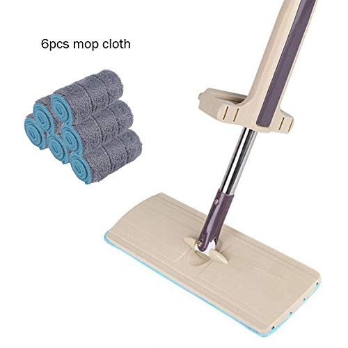 WAMSY Mop Mop Piatto A Spruzzo Spremiagrumi A Mano Libera Straccio in Acciaio Inossidabile Centrifuga Pulizia Microfibra Centrifuga Magica Cucina Domestica Detergente per Pavimenti