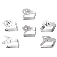 Cabilock 6 Pezzi Clip per Tovaglie Morsetti per Copritavolo in Acciaio Inox Supporti per Tovaglie da Esterno per Interni per Picnic Campeggio Pasqua Compleanno Festa di Nozze Forniture per