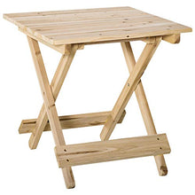 Outsunny Tavolo da Picnic in Legno, Tavolino da Giardino o da Esterno Pieghevole e Portatile, 50x50x51cm