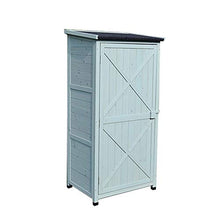 BESTSOON Armadietto da Esterno per Mobili da Giardino Outdoor in Legno Strumento Cabinet Storage Shed 3-Tier Removeable Shelf for Balcone Giardino Patio con La Scheda Sided