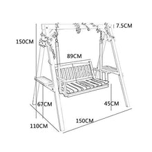DGHJK Altalena da Giardino per 2 Persone Mobili da Esterno Altalena da Patio Sedia da Esterno per Esterni Sedia a Dondolo per Esterni Panca Adatta per Patio, Giardino, Bordo Piscina, Balcone