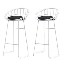 LWW Sgabelli, Set Di 2 Pc Sgabelli Trucco Sgabello Sedia Contatore per la Cucina Bar Café Colazione Sedile Altezza 65/70 / 75Cm Carico Massimo 200Kg,Bianca,65 cm