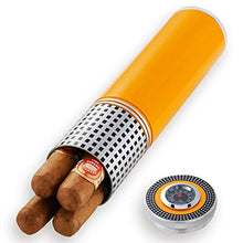 ChangDe-- Cigar Box, Sigaro idratante Tubo del Sigaro di Tenuta del Tubo del Metallo Portatile Cigar Box Humidor può Essere Caricato con 4 3 Colori facoltativi (Color : A)
