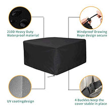QINGXI Coperture per Set Arredo Giardino 125 X 125 X 74cm Telo Protettivo Rettangolare per Tavolo e Sedie da Esterni, Tessuto Oxford 600D, Impermeabile e Resistente UV