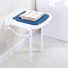 WCY Seggiolino da Doccia Pieghevole, Sgabello da Bagno a Muro con Imbottitura Antiscivolo, Poltrona da Bagno Anziani/per disabili |Max.300kgs, Blue-475hmm yqaae (Color : Green, Size : 425Hmm)
