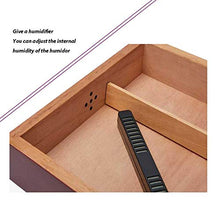 YYYUR 30 Cigar Box di stoccaggio, Europeo Vetro Retro Copertina Legno di Cedro Cigar Humidor, Portatile Viaggio Viaggio di Lavoro con termometro Cigar Box,Nero