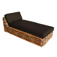 Milani Home s.r.l.s. Chaise Longue da Giardino Componibile Completo di Cuscino Intreccio in Rattan Naturale
