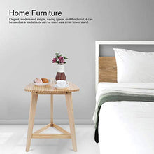 EBTOOLS - Comodino triangolare, con 2 livelli in legno, stabile, comodino, consolle per corridoio, soggiorno, camera da letto, ufficio, stile moderno