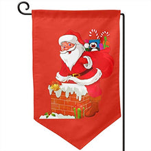 Natale Babbo Natale Bandiera da giardino Decorazione festiva Bandiera bifacciale 12,5"x 18"