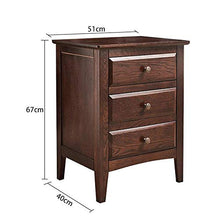 Comodini 3 cassetti mobili camera da letto legno comodino multifunzione armadio comodino comodino cassetto comodino (colore: noce, dimensioni: 51x40x67CM)