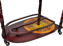Mobile bar Globe con coperchio e bar carriola con tavoli trolley,Red Brown