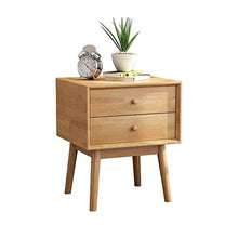Comodino Addensare Domestica Pine all'Ingrosso Locker Doppio pompaggio Camera di Studio da Terra Multifunzione Storage Box 44X40X50cm FANJIANI (Color : Wood Color)