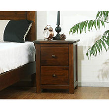 Comodino in Legno massello, Stile Americano, 2 Strati, Mini Color Noce, Peso 400 kg-45x40x55 cm FANJIANI