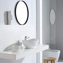 ERIDANUS Serie Lottie , Lavabo di Ceramica Bianco Lusso Lavandino Lavello Lavamano Lavabo da Appoggio Tondo Ovale Bacinella Lavandino Lavello per Bagno Casa Bidet Lavabo