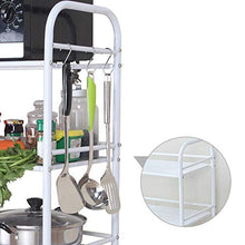 YIN YIN Carrello per Ripiani Carrello ripiano ， Scaffale in Metallo Moda indossabile Comodo Multi-Strato Mobile da Cucina Comodo Passeggino da Bagno, Bianco 2 Dimensioni Carrello a rulli