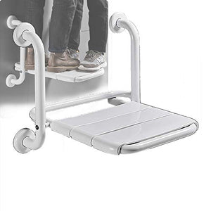 ZYQDRZ Sedile da Bagno Pieghevole, Bagno Sgabello Doccia per Anziani, Sgabello Doccia Corrimano per Disabili, Molto Forte E può Sopportare 300 kg