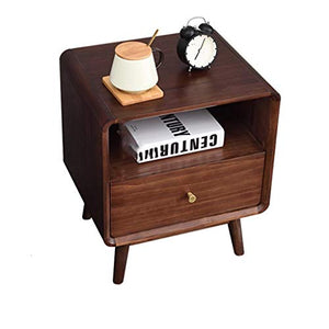LICHUAN Tavolino da comodino in legno con cassetti per camera da letto, soggiorno, stile vintage, shabby comodino, facile da montare