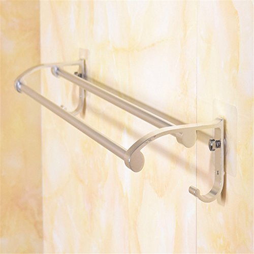 MBYW Portasciugamani Moderno Portasciugamani Elegante per Il Bagno di Moda Portasalviette in Alluminio Spazio Pugno Libero Doppio portasciugamani portasciugamani Ciondolo in Alluminio Spazio
