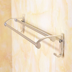 MBYW Portasciugamani Moderno Portasciugamani Elegante per Il Bagno di Moda Portasalviette in Alluminio Spazio Pugno Libero Doppio portasciugamani portasciugamani Ciondolo in Alluminio Spazio