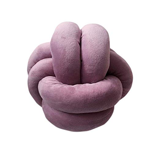 YuoungYuan Cuscino a Nodo Cuscino Knot Cuscino Decorativo per Camera da Letto Cuscino a Due Fili Cuscino Annodato Azzurro Cuscino Annodato Rosa Cuscino a Nodo Purple,Two-Strand 30 * 30cm