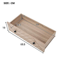 M MUNCASO Comodino con 3 cassetti con maniglie in metallo e corridori, unico pannello posteriore fisso e design unico a zig-zag