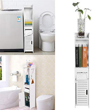 Armadi per Camera da Letto, 80 x 15,5 x 15,5 cm Armadietto per mobili da Bagno Sottile per Bagno Armadietto in Legno Bianco Scaffale per riporre i Tessuti per Soggiorno Cucina Corr
