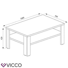 Vicco Tavolino da divano Tavolino da salotto Sonoma Con ripiano Tavolino Divano