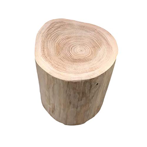 Solido Ceppo di Legno a Forma di Ottomano Ceppaia Tavolino o Sgabello Naturale Woods Poggiapiedi Poggiapiedi Pouf Sedia, per Veranda Giardino Prato Backyard Balcone Appartamento