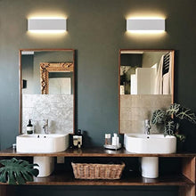 Klighten 2 Pezzi Applique da Parete 30cm Interno LED, 10W 910 Lumen Lampade da Parete Moderne in Alluminio, Lampada Muro per Soggiorni, Camere da letto, Corridoi, 3000K Bianco Caldo, Bianco