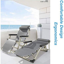 XLYYHZ Sedia Zero Gravity Sedia Zero Gravity ， Lettino Prendisole ， Sedia Pieghevole da Giardino in Metallo Sedia da Ufficio reclinabile per Esterni Rilassante con Cuscini Spessi Blu Chaise Lounger