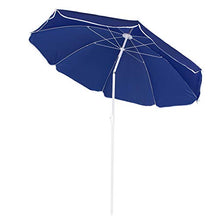 SPRINGOS Ombrellone da spiaggia con funzione ribaltabile, colore blu navy, altezza massima: 175 cm, diametro 160 cm, ombrellone da giardino blu scuro grande (blu scuro)