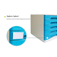 LCA Schedario Classificatore Verticale Archivio di File Desktop, Materiale Plastico Cassettiera per Ufficio A 5 Piani, File con Armadietto Dati di Blocco, Piccola Scatola di Archiviazione File,