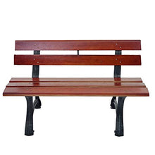 Mendler Panca panchina da Giardino terrazza HWC-F96 Legno ghisa - 3 posti 170cm Marrone
