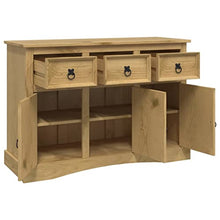 vidaXL Credenza Legno Messicano Corona Range 132x43x78 cm Baule Madia Cassetti