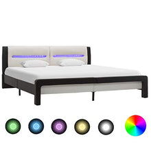 SKM Giroletto con LED Nero e Bianco in Similpelle 140x200 cm (32.31kg) Nero