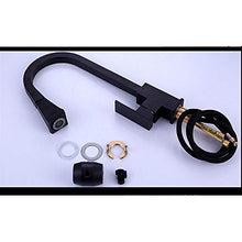 Rubinetto per Lavabo da Cucina, Miscelatore per Lavabo, Rubinetto da Cucina Monocomando in Ottone con Doccetta Spray, Girevole A 360 °, Finitura Nero Opaco A Sette Strati Premium