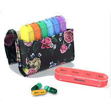 QQDL - Portapillole, portapillole, da viaggio per 7 giorni, con 4 scomparti, organizer portatile per pillole, scomparto per pillole e medicinali, per uso quotidiano e in viaggio