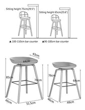 Sgabello da Bar Moderno | Seduta Curva PP Faggio e Struttura in Metallo | Sala da Pranzo Sgabelli da Bar Sedie per caffetteria Caf & eacute; Studio (Altezza Seduta: 25,2/29,1 polli