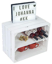 Set di 3 cassette da frutta bianche, 50 x 30 x 40 cm (bianco, con mensola centrale in senso longitudinale)