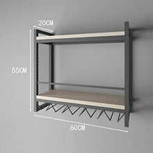LWW Wine Rack, supporto di vetro di vino del ferro Wine Rack a parete Montato Porta Calice Multi-Purpose Rack Wine Glass,80 * 20 * 55 cm