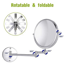 OOCO Bagno Rasatura Specchio Rotante Specchio Bagno Trucco dello Specchio Pieghevole Creativo Cosmetic Mirror Bidirezionale Specchio Ingranditore,C